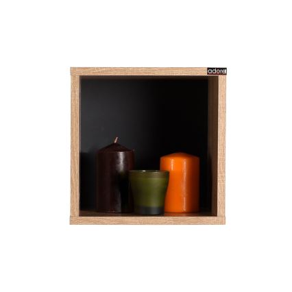 Raft de perete 33x33 cm maro