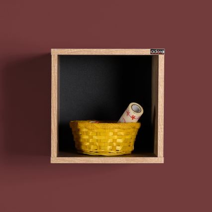 Raft de perete 33x33 cm maro