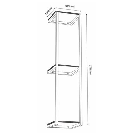 Raft de perete 77,5x18 cm