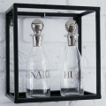 Raft de perete negru 20x20 cm