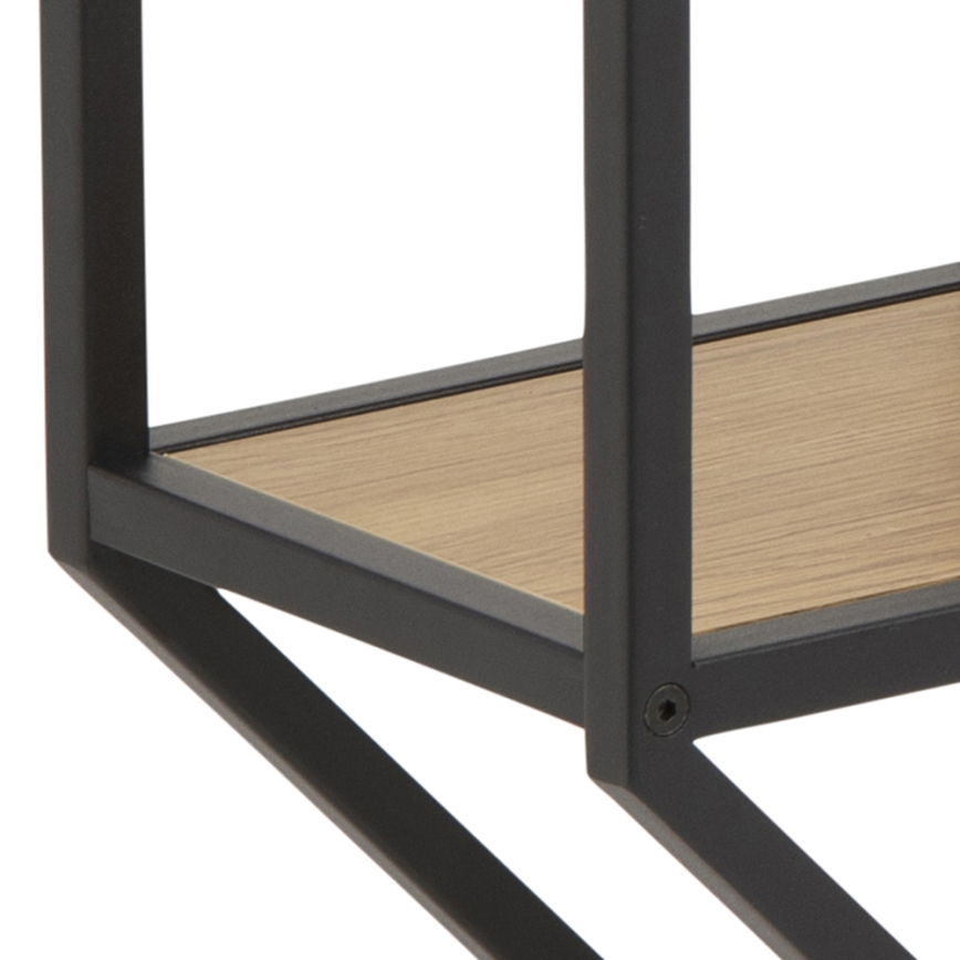 Raft de perete SARON 77x77 cm stejar/negru