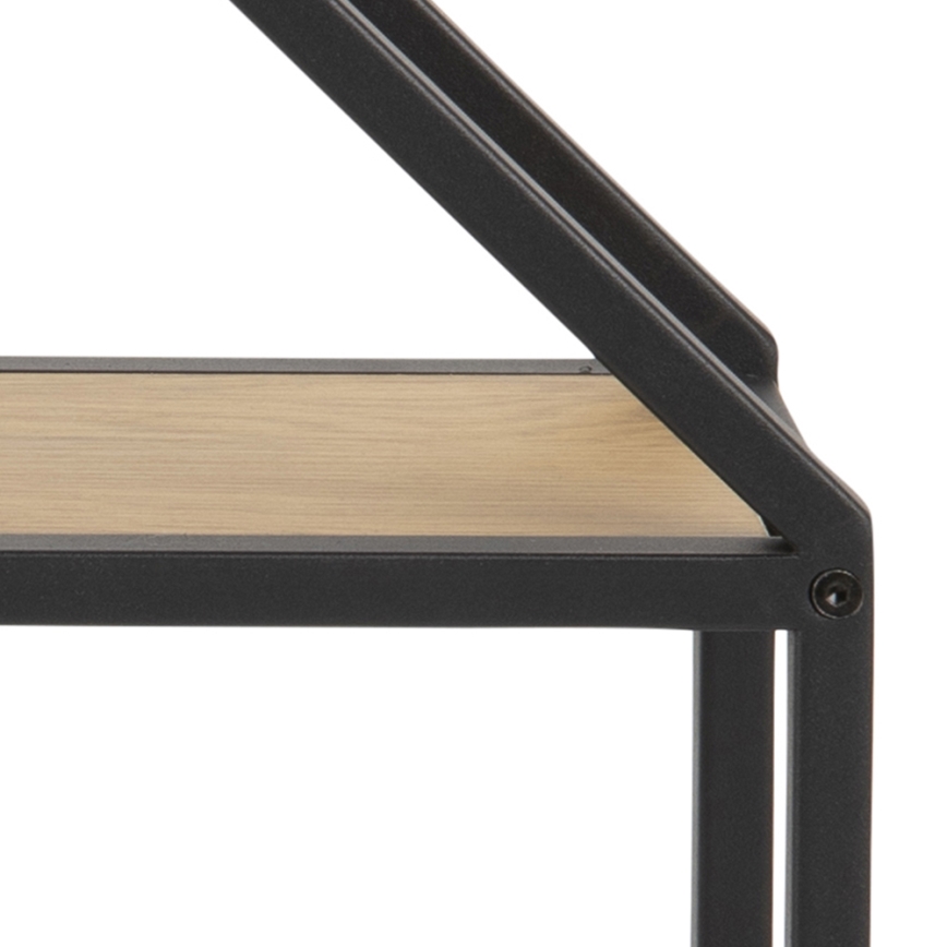 Raft de perete SARON 77x77 cm stejar/negru