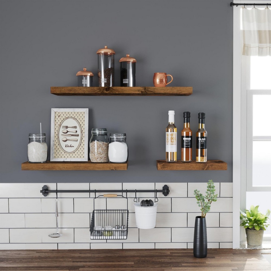 Raft de perete SHELFY, maro