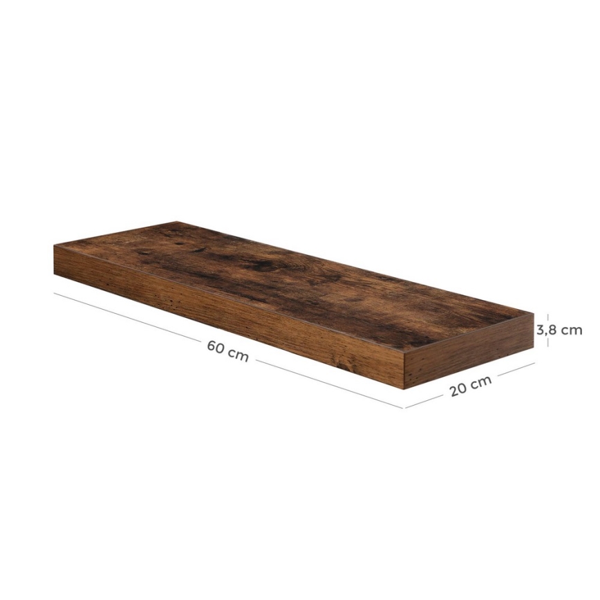 Raft de perete SHELFY, maro