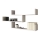 Raft de perete TRIO 119x55x18 cm, alb