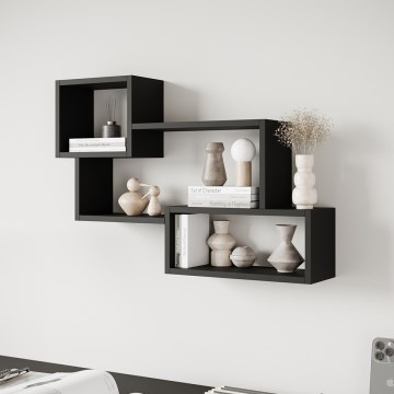 Raft de perete TRIO 54x87 cm, grafit negru