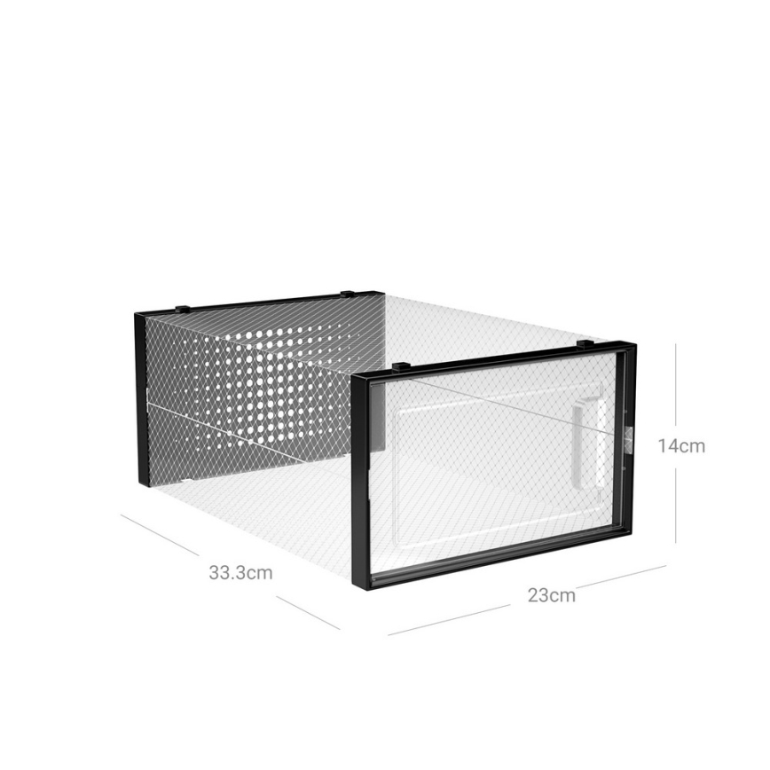 Raft modular BOXIFY cu compartimente, negru