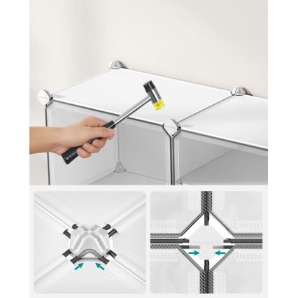 Raft modular cu compartimente BOXIFY, alb
