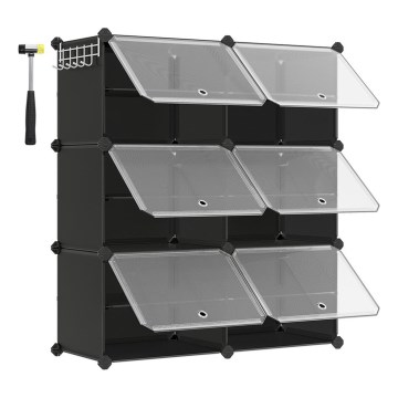 Raft modular cu compartimente BOXIFY, negru