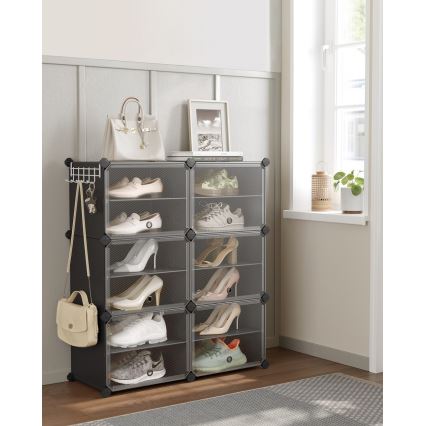 Raft modular cu compartimente BOXIFY, negru