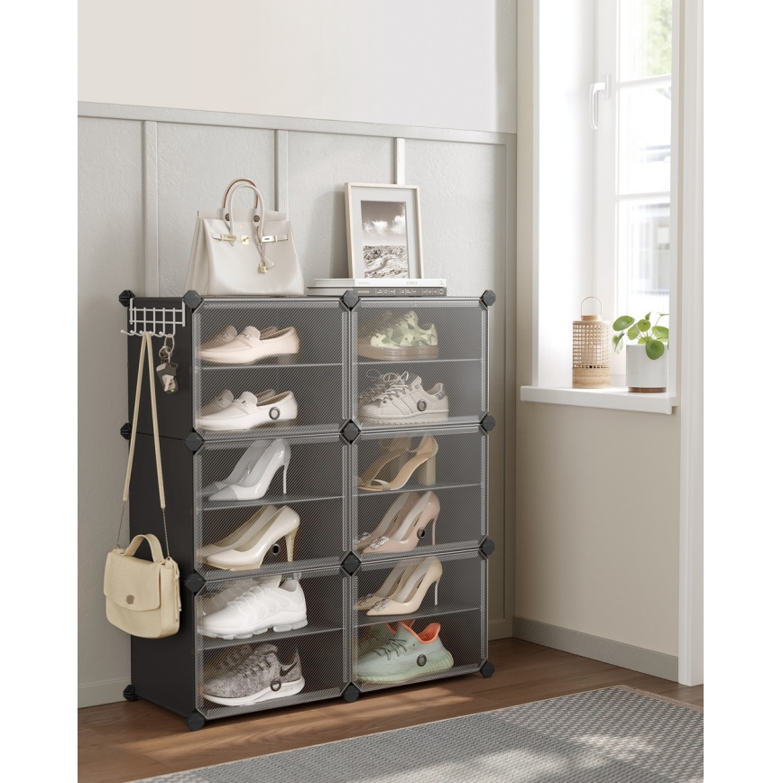 Raft modular cu compartimente BOXIFY, negru