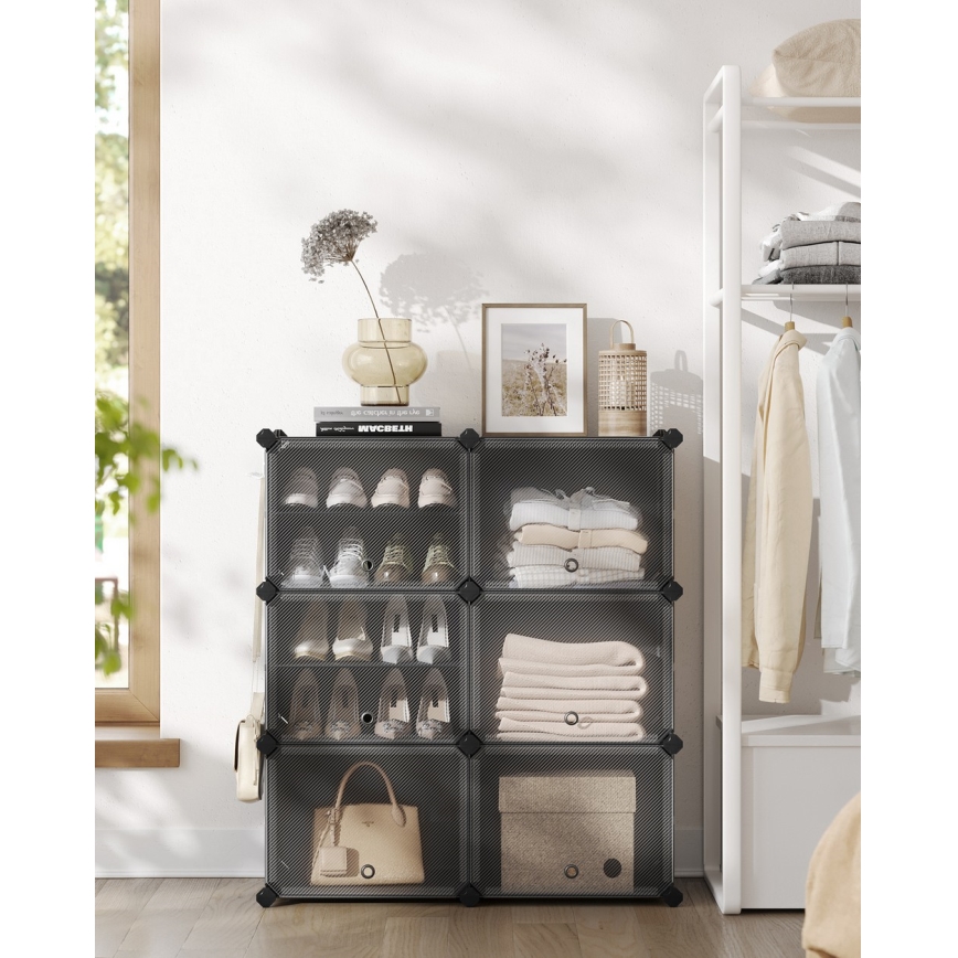 Raft modular cu compartimente BOXIFY, negru