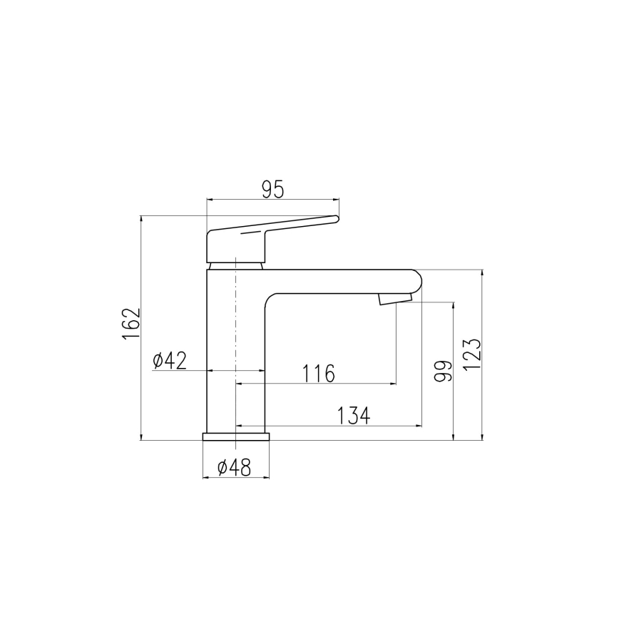 RAV Slezák CO128.0 - Baterie pentru lavoar COLORADO, 16,2 cm, crom lucios