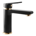 RAV Slezák CO128.0CMATZ - Baterie pentru lavoar COLORADO, 16,2 cm, negru/auriu