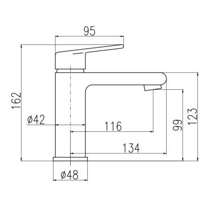 RAV Slezák CO128.0Z - Baterie pentru lavoar COLORADO, 16,2 cm, auriu lucios