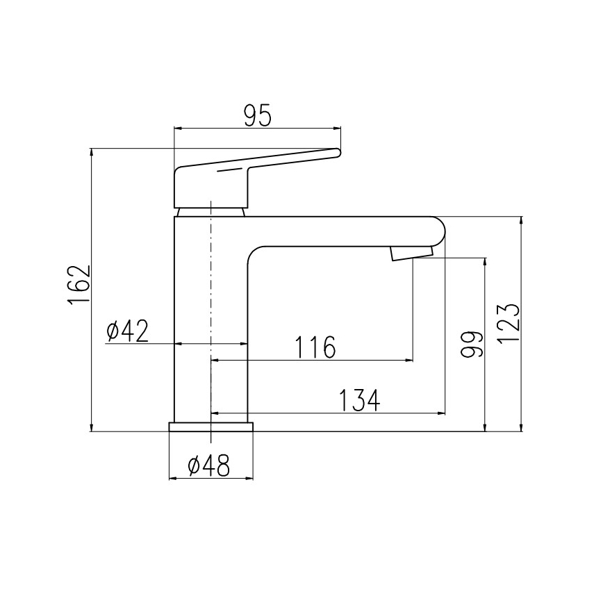 RAV Slezák CO128.0Z - Baterie pentru lavoar COLORADO, 16,2 cm, auriu lucios