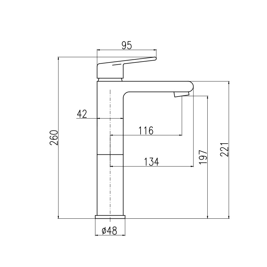 RAV Slezák CO130.0CMATZ - Baterie pentru lavoar COLORADO 26 cm, negru/auriu