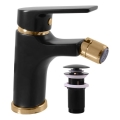 RAV Slezák CO145.0KCMATZ - baterie pentru bideu + evacuare COLORADO 14,3 cm negru/auriu