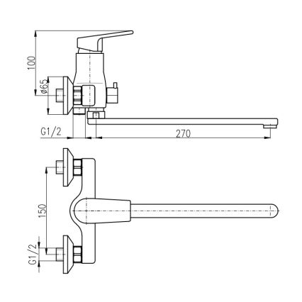 RAV Slezák CO153.5CMATZ - Baterie pentru cadă COLORADO, negru/auriu