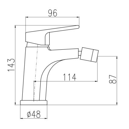 RAV Slezák CO145.0KCMATZ - baterie pentru bideu + evacuare COLORADO 14,3 cm negru/auriu