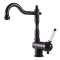 RAV Slezák L508.0/8CMAT - Baterie pentru chiuvetă/lavoar LABE RETRO 25,6 cm negru mat