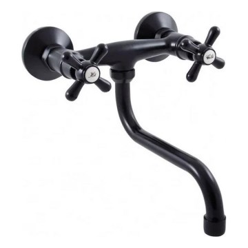 RAV Slezák MK101.5/21CMAT - Baterie pentru chiuvetă/lavoar MORAVA RETRO, negru mat