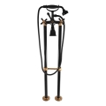 RAV Slezák MK150.5/2CMATSM - Set pentru cadă cu baterie MORAVA RETRO, negru/alamă