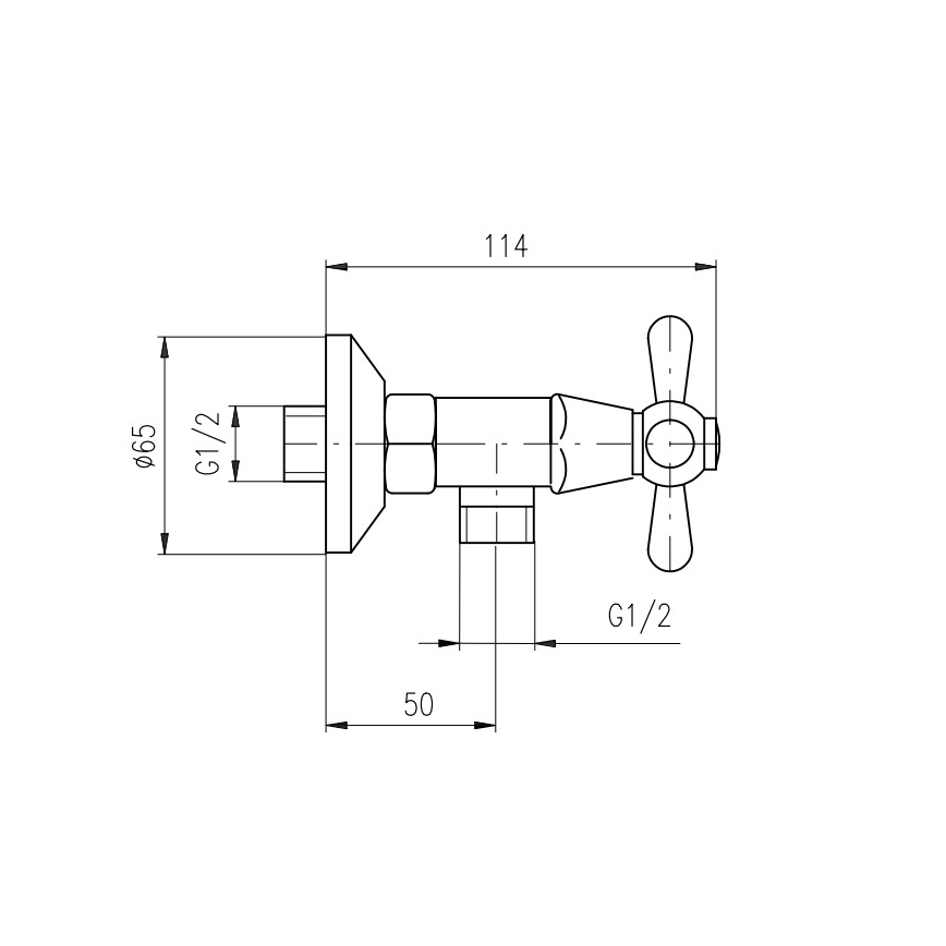 RAV Slezák MK180.5/2SM - Set de duș MORAVA RETRO cu baterie, alamă antichizată
