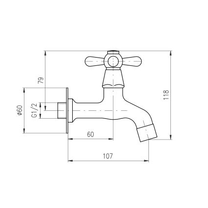 RAV Slezák MK193SM - Baterie pentru lavoar MORAVA RETRO 11,8 cm, alamă antichizată