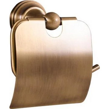 RAV Slezák MKA0400SM - Suport pentru hârtie igienică cu capac MORAVA RETRO, alamă patinată