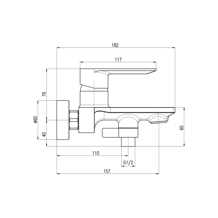RAV Slezák NL154.5/1ZK - Set pentru cadă cu baterie NIL, finisaj auriu periat