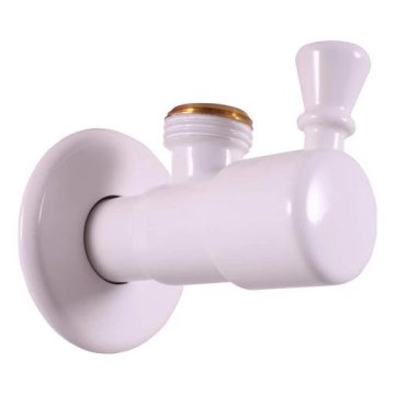 RAV Slezák RV0112B - Ventil colțar RETRO alb lucios