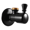RAV Slezák RV0112CMAT - Ventil colțar Retro, negru mat