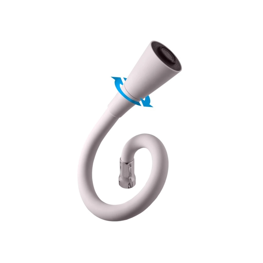 RAV Slezák SA006.0/13S - Baterie pentru chiuvetă SAZAVA cu pipa flexibilă, 35,6 cm, gri/crom lucios