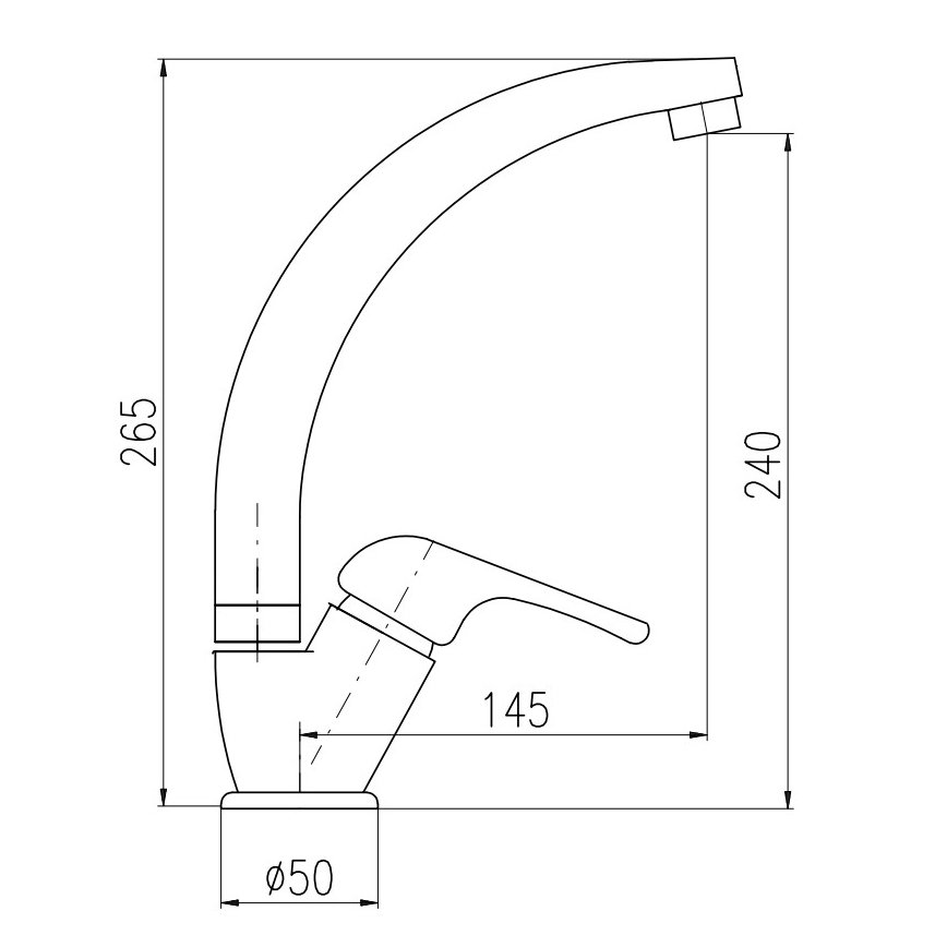 RAV Slezák SA006.0/3 - Baterie pentru chiuvetă SAZAVA, 26,5 cm, crom lucios