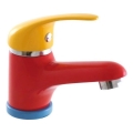 RAV Slezák SAJ091.0 - Baterie pentru lavoar JUNIOR, 11,5 cm, roșie/galbenă