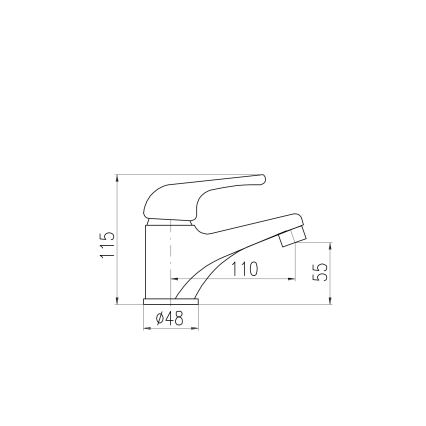 RAV Slezák SAJ091.0 - Baterie pentru lavoar JUNIOR, 11,5 cm, roșie/galbenă