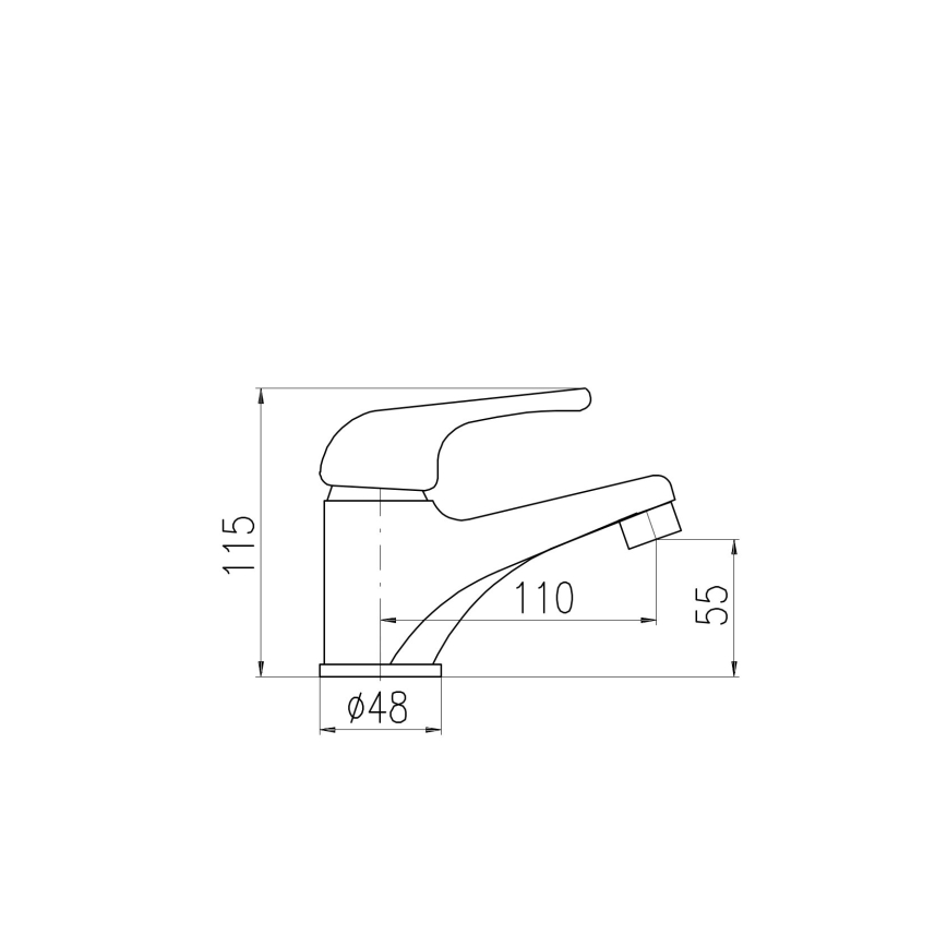 RAV Slezák SAJ091.0 - Baterie pentru lavoar JUNIOR, 11,5 cm, roșie/galbenă