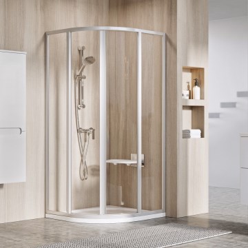 Ravak 3114OU02Z1 - Cabină de duș cu formă de sfert de cerc SUPERNOVA, 4 elemente, 80x80 cm, finisaj satin