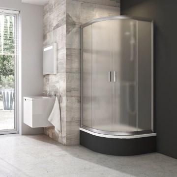 Ravak 3B240U40ZG - Cabină de duș de colț BLIX, cu 4 elemente, 80x80 cm, sticlă satinată