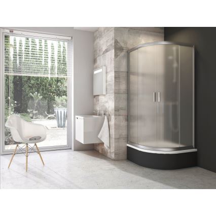 Ravak 3B240U40ZG - Cabină de duș de colț BLIX, cu 4 elemente, 80x80 cm, sticlă satinată