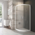 Ravak 3B270100ZG - Cabină de duș BLIX, cu 4 elemente, în formă de sfert de cerc, 90 x 90 cm, albă
