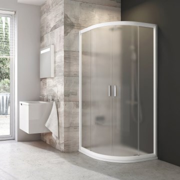 Ravak 3B270100ZG - Cabină de duș BLIX, cu 4 elemente, în formă de sfert de cerc, 90 x 90 cm, albă