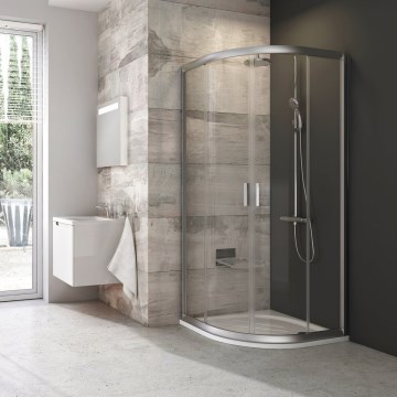 Ravak 3B270U00Z1 - Cabină de duș în formă de sfert de cerc BLIX, 4 elemente, 90 x 90 cm, crom mat