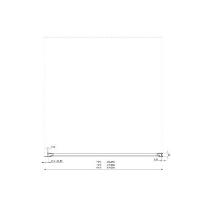 Ravak 940701R211 - Paravan de duș fix SUPERNOVA 90x198 cm, alb