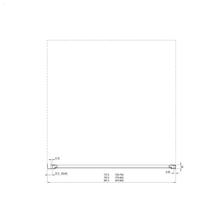 Ravak 940701R211 - Paravan de duș fix SUPERNOVA 90x198 cm, alb