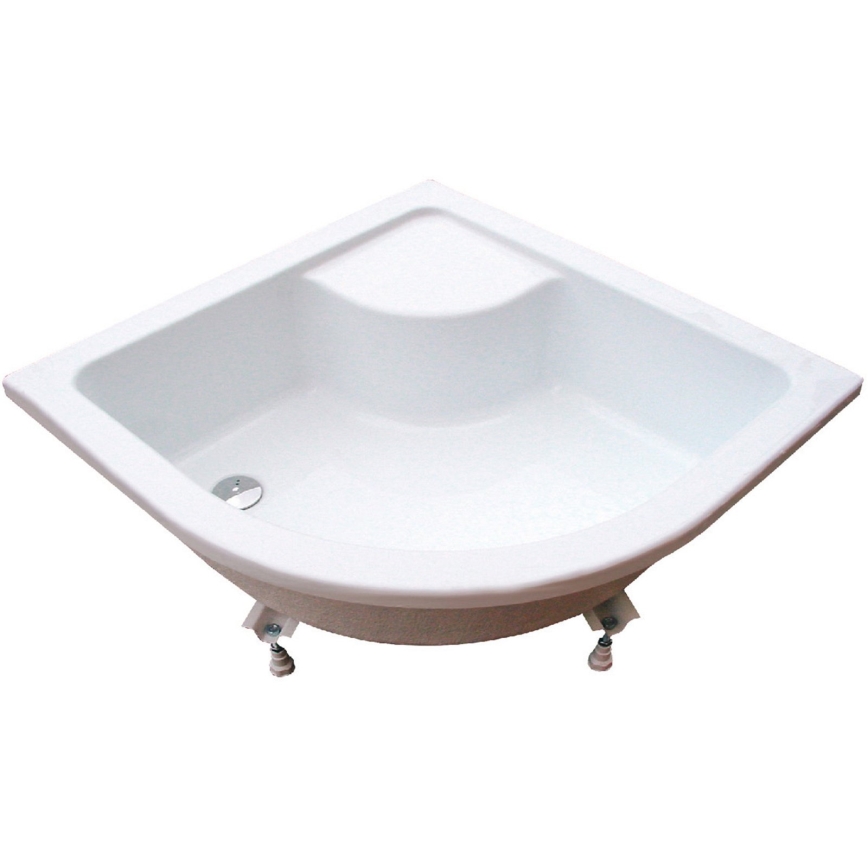 Ravak A217001020 - Cadă de duș în formă de sfert de cerc SABINA 90x90 cm albă