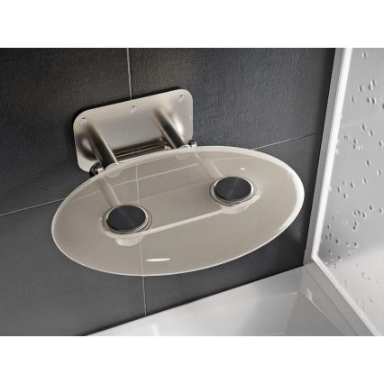 Ravak B8F0000048 - Scaun de duș rabatabil OVO, inox
