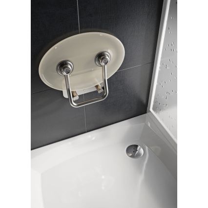 Ravak B8F0000048 - Scaun de duș rabatabil OVO, inox