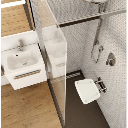 Ravak B8F0000051 - Scaun rabatabil pentru duș OVO din inox